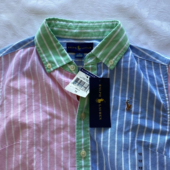 Ralph Lauren - Girl’s Striped Collared Dress - Picture 5 of 6